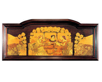 PLAFÓ DECORATIU D'UN CAPÇAL DEL LLIT.