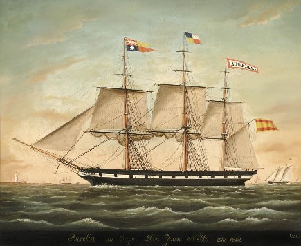 James Guy Evans (1810-1860). Fragata "Aurelia" Capità D. Juan Netto 1852.