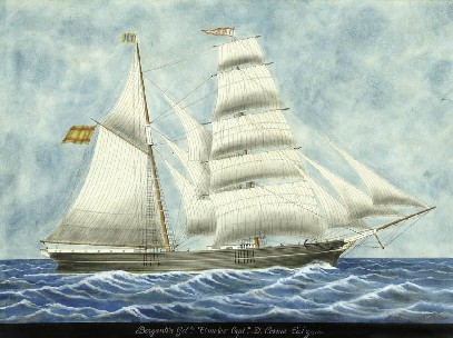 J. Barneda. Bergantí Goleta "Timoteo". Capità D. Cosme Calzada, Barcelona, novembre 1888.