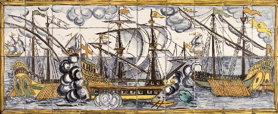 Plafó de "Rajoles". Batalla de Lepanto.