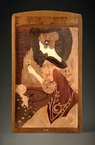 PLAFÓ DE MARQUETERIA. JOAN BUSQUETS I JANÉ c.1904 (120 x 67 x 3,5 cm).