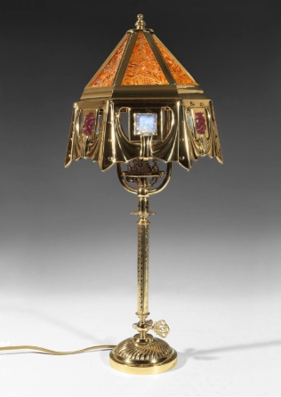 LÀMPADA DE SOBRETAULA DE GAS. c.1900.