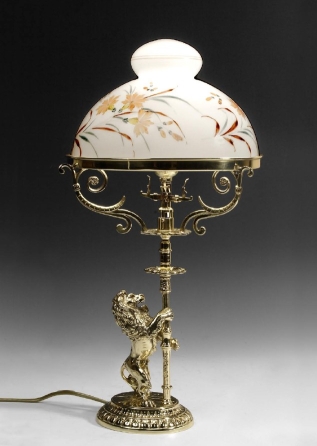 LÀMPADA DE SOBRETAULA DE GAS. c.1890.
