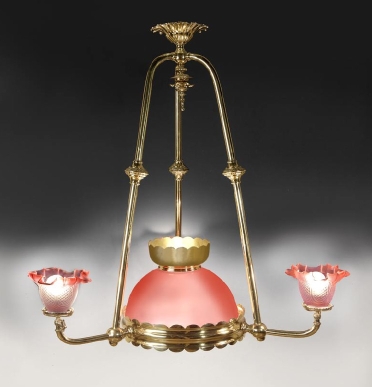LÀMPADA DE SOSTRE DE GAS. c.1900.