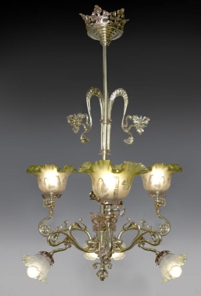 LÀMPADA DE SOSTRE DE GAS. c.1900.